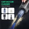 Portable Car Battery Jump Starter And Wireless Vacuum Cleaner With Air Compressor.