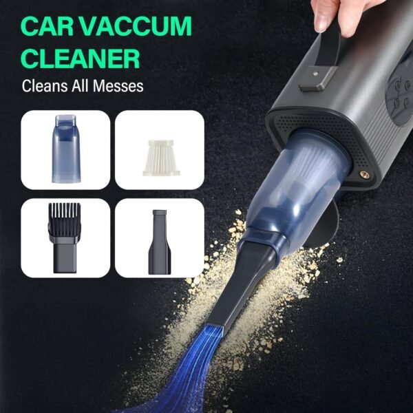 Portable Car Battery Jump Starter And Wireless Vacuum Cleaner With Air Compressor.