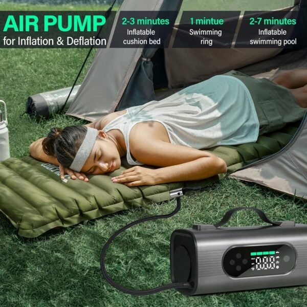 Portable Car Battery Jump Starter And Wireless Vacuum Cleaner With Air Compressor.